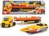 Dickie Toys  Sea Race Truck kamion versenyhajóval, fénnyel és hanggal 41 cm 203747009