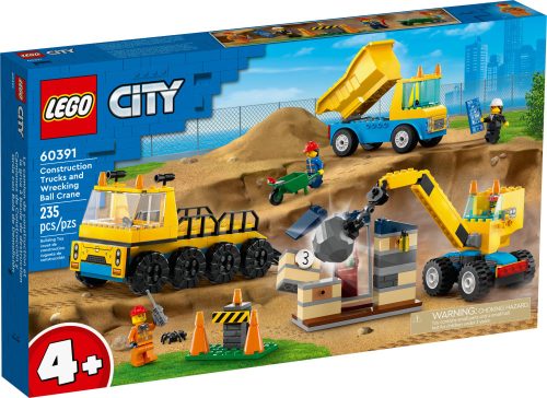 60391 LEGO® City Építőipari teherautók és bontógolyós daru