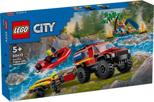 60412 LEGO® City 4x4 Tűzoltóautó mentőcsónakkal