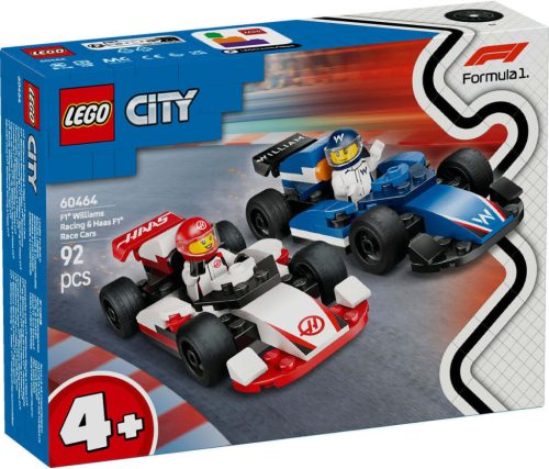 60464 LEGO® City F1®-es Williams Racing és Haas F1® versenyautók